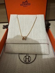 Hermes mini pop h necklace 奶茶金