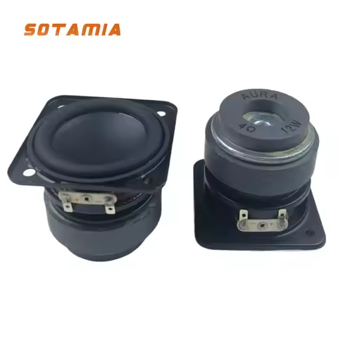 SOTAMIA 2Pcs 2 Inch Mini Full Range Audio Speaker 52mm 4 Ohm 12W Long Stroke HIFI Loudspeaker DIYSou