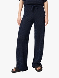 SCOTCH & SODA Metallic pointelle knitted pants