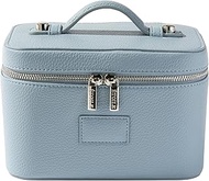 ETOILE - Mini Vanity Case Stylish Travel Makeup Bag Organizer With Removable Dividers, Robin Blue, M