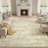 Cotiled 8x10 Area Rugs Abstract Distressed Washable Large Living Room Rug | Non Slip Backing, Stain 