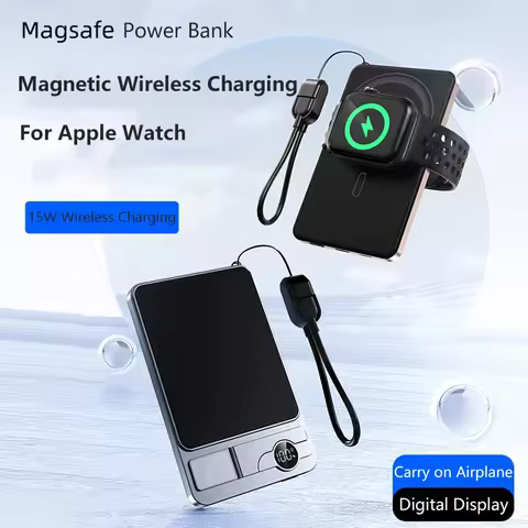 10000mAh MagSafe Power Bank Magnetic Wireless 22.5W Fast Charging for iPhone 17 16 Samsung Portable