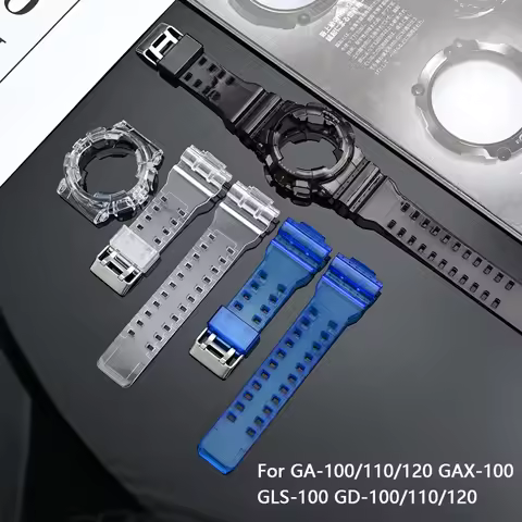 Rubber Watch Strap Case Bezel for Casio G-SHOCK GA-100 GD120 GD-100 GAX-100 Men Sport Waterproof TPU