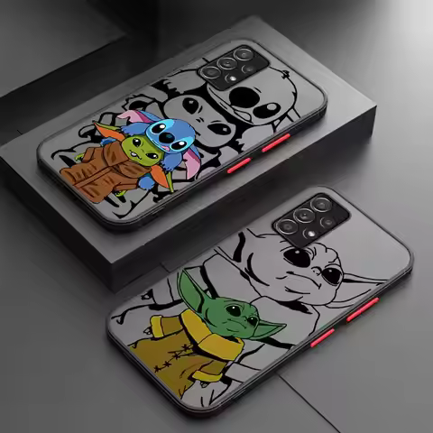 Cute Baby Yoda Phone Case for Samsung A12 A13 A14 A15 A22 A23 A32 A52 A72 4G 5G A25 A33 A34 A35 A53 