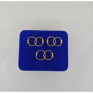 925 SILVER GOLD PLATED KENIF EARRINGS