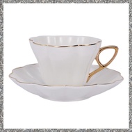Elegant Flower Bone China Tea Cup Saucer Set Ceramic Tea Cup White Porcelain Coffee Cup Tea Set Coff