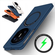 Frameless Ultra Thin Magnetic Case For Huawei Mate X7 Wireless Charging Hard Back Cover For Huawei M