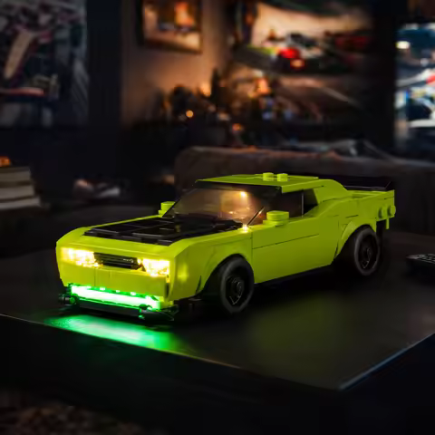 LED Light Set Suitable for LEGO Dodge Challenger SRT Hellcat Sports Car #77237 Building Blocks