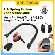 Battery Connection Cable 6.3mm Spring Strip Cable Battery Terminal Socket 6mm ² 10AWG Battery Parall