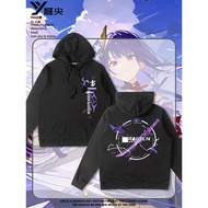 Anime Game Genshin Impact Hoodie Trendy Cotton Long Sleeve Hooded Pullover Tops for Men Women