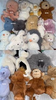 Jellycat八爪魚 Jellycat羊 Jellycat鴨仔 Jellycat馬騮 Jellycat杯 Jellycat水滴 Jellycat薯仔 Jellycat Yummy rabbit Je