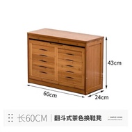 Smart bamboo craftsman Nanbamboo shoe cabinet home door against the wall shoe cabinet shoe cabinet m