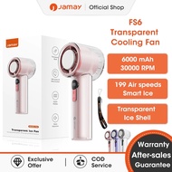 JAMAY Transparent Cooling Fan, Portable Handheld Cooling Fan, 6000mAh TYPE-C Fast Charging, 199-Leve