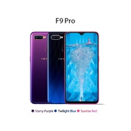 (FREE TV Apps) OPPO F9 PRO 6.3inch" 4G LTE (8gb+256gb) Original New Import Set 1 year Warranty