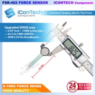 FSR402 Force Sensor 15mm Active Area | Round Pressure Sensor | Analog Force Sensitive Resistor for A