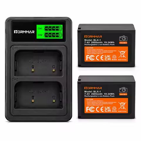 2600mAh BLX-1 Lithium Battery Pack For OM SYSTEM OM-1 OM-1 Mark II OM-5 OM-3 Camera Spare Rechargeab