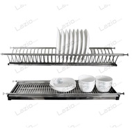 Stainless Steel Kitchen Hanging Dish Rack Cabinet Top and Bottom