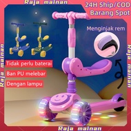 Children's Scooter 3-wheel Scooter 2 in 1 Folding Scooter Suitable For 2-12 Years Old Children With 