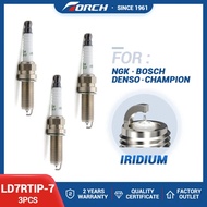 3PCS Iridium Spark Plug Torch LD7RTIP-7 Replace for ILKAR7J7G 91121 ILKAR7F7G 90061 ILKAR7A7 91432 R