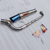 Set Daeng sai4 Open Spec Daeng sai4 exhaust pipe for xrm 125 wave fury RS125 raider j smash 115 rusi