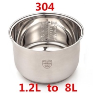 Non Stick Cooking Pot 304 Stainless Steel Rice Cooker Inner Container Replacement Accessories Food Rice Cooker POT Cookware