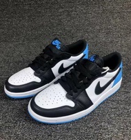 💖Jordan Air Jordan 1 Low'Black and Dark Powder Blue'複古籃球鞋  黑白藍