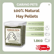 [24HR SHIP] CARINO PETS 100% NATURAL HAY PELLET 1.8KG Timothy Alfalfa Hay Rabbit Guinea Pig Chinchil