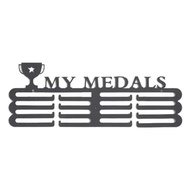 HELLOUYOUNG Wall Mount Medal Holder Display Rack for Sports Award Ribbons Storage Organizer