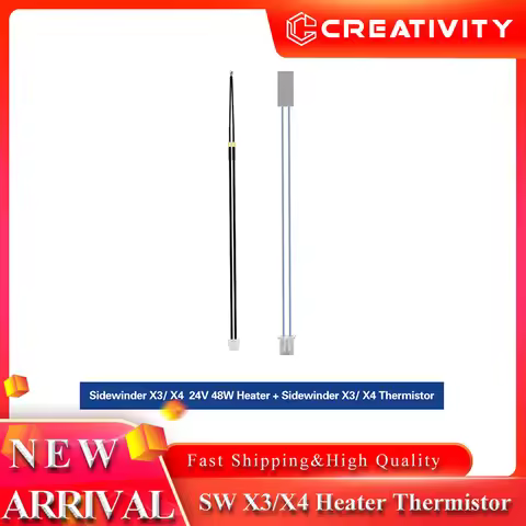 For Artillery SW-X3 X4 3D 24V 48W Ceramic Cartridge Heater Heating Rod 300°C And 100K NTC Thermistor