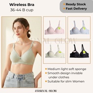 (PRK7) Wireless Soft Sponge Bra 36-44 B cup Smooth surface Bra Mama Bra