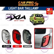Axia 2014 - 2022 Tail Lamp Light Bar Clear Red Smoke 1Set Left & Right
