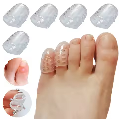 2/10Pcs Silicone Toe Caps Anti-Friction Breathable Toe Protector Gel Toe Cap Protector Cushions Prev