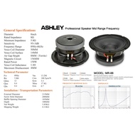 ASHLEY MR-88 8 inch COMPONENT SPEAKER ASHLEY