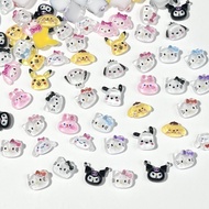 Mini KT Cat Cartoon Manicure Accessories Mixed Cute Three-Dimensional Small Kuromi Cinnamon Dog diy 
