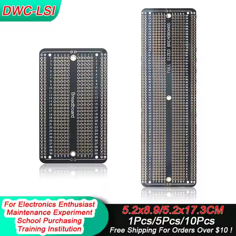 1/5/10Pcs 5.2x8.9/5.2x17.3cm Standard Permanent Solder Breadboard PCB Board Prototype Board DIY Elec