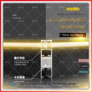 Luminous Aluminum Alloy Skirting Line with Floor Lamp Strip Stainless Steel Metal Foot-Sticking Led 
