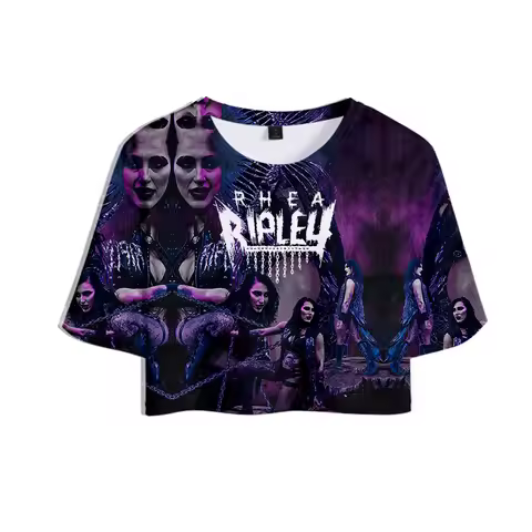 Rhea Ripley Merch Top T-Shirt O-Neck Oversize Tops Women Tshirt Everyday Wear Printed Casual Clothes