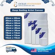 Keep Smiling Artist Canvas Drawing Board Frame Lukisan Stretched Canvas Board Art Frame Cotton Canva