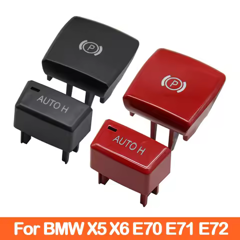 Interior Car Electronic Handbrake Parking Switch Auto H Hold P Button Cover Replacement for BMW X5 E