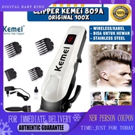 (BISA COD) Original KEMEI 809A Alat Cukur Rambut Kemei KM 809A Mesin Cukur Cordless HAIR CLIPPER TRIMMER