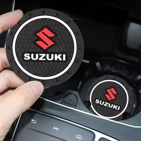 2Pcs Car Silicone Cup Coaster Non Slip Water Cup Pad Interior Accessories for Suzuki Swift SX4 Samur