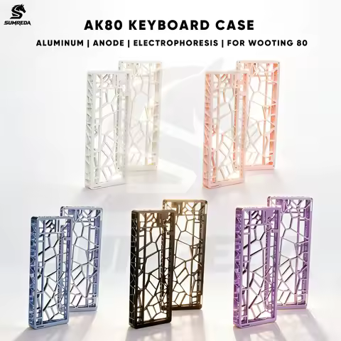 SUMREDA AK80 Wooting 80HE Holy80 Hollow Aluminum Keyboard Case Shell 80% Layouts For Wooting 80HE Ke