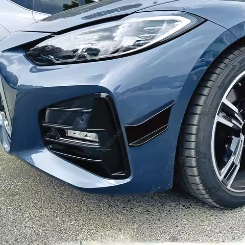 For BMW G22 G23 2-Door M Sport MP Style Gloss Black Front Bumper Aero Flicks Trim 430i 430d M440i M4