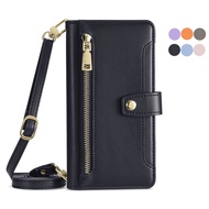 Wallet Case Xiaomi Poco F5 Pro / Poco F5 Flip Leather Cover Multi-function Bag with 2 Lanyards (Short + Long)
