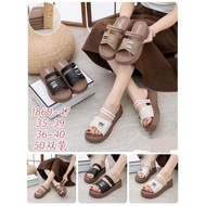 New model min cross-strap sandals (type 1) with 5cm high sole, comfortable feet, size 36-40