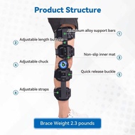 LY KOMZER Hinged ROM Knee Brace, Post-Op Recovery Stabilization, Acl, Mcl, PCL Injury, Orthopedi
