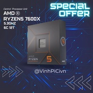 Cpu AMD Ryzen 5 7600X (4.7GHz Boost 5.3GHz / 6 Cores 12 Threads / 38MB / AM5) [NEW]