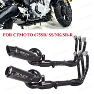 For CFMOTO 675SR 675SRR 675SS 675NK All Years Motorcycle Exhaust Full System Slip On 675SR Exhaust S