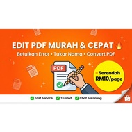 🔥 Edit PDF Murah & Cepat | Betulkan Error / Tukar Nama / Convert PDF ke Word 📄✨