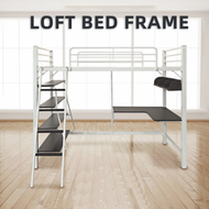 [FREE GIFT 1 X RM99 T-SHIRT]  3V Aloha Loft Metal Bunk Bed / 2 IN 1 BED / Loft Bed / Single Metal Bed / Single Bed / Couple Bed / Couple Bedframe / Adult Bedframe / Large Bed / Homestay Bed / Master Bedroom Bed / Katil Besi Kuat L1900MM X W900MM